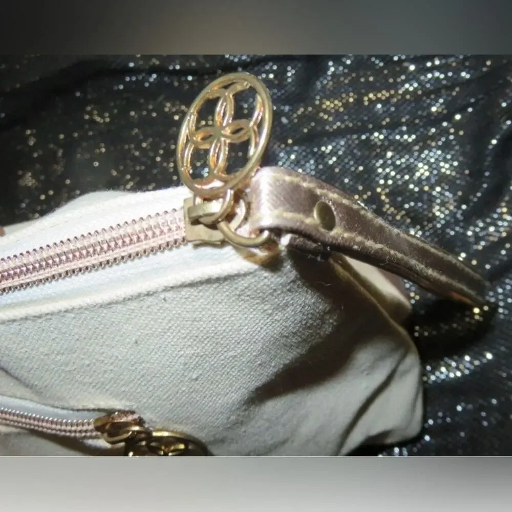 NWT Candie Couture by Macbeth Collection Cosmetic Bag with charm zipper pull